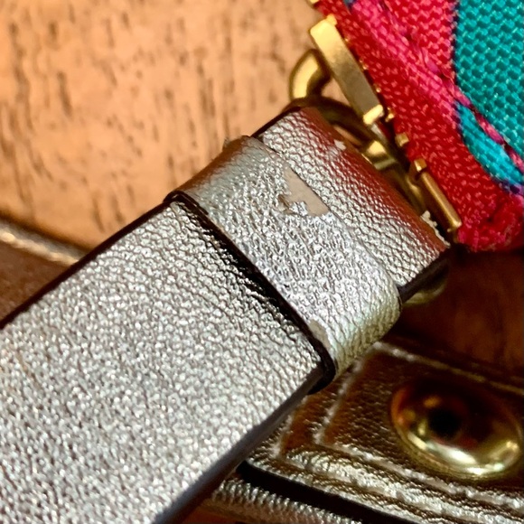 Coach Poppy Pop C gold glitter Crossbody / Shoulder Bag + Wristlet set - Picture 14 of 15